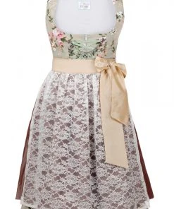 Edelnice Midi Dirndl 2-teilig In Creme, Grün