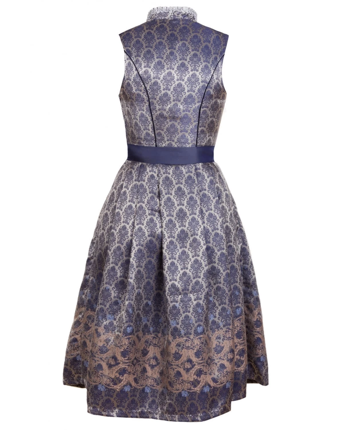 Edelnice Midi Dirndl 2-teilig Marianna In Blau, Silber 4 Edelnice Midi Dirndl 2-teilig Marianna In Blau, Silber – Bild 2