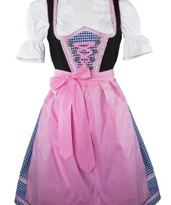 Edelnice Mini Dirndl 3-teilig In Blau, Rosa, Schwarz