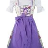 Edelnice Mini Dirndl 3-teilig In Weiß Lila -Stockerpoint Verkaufsgeschäft edelnice mini dirndl 3 teilig in weiss lila