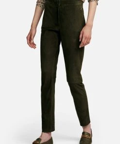 Fadenmeister Berlin Lederhose Leather In Dunkeloliv