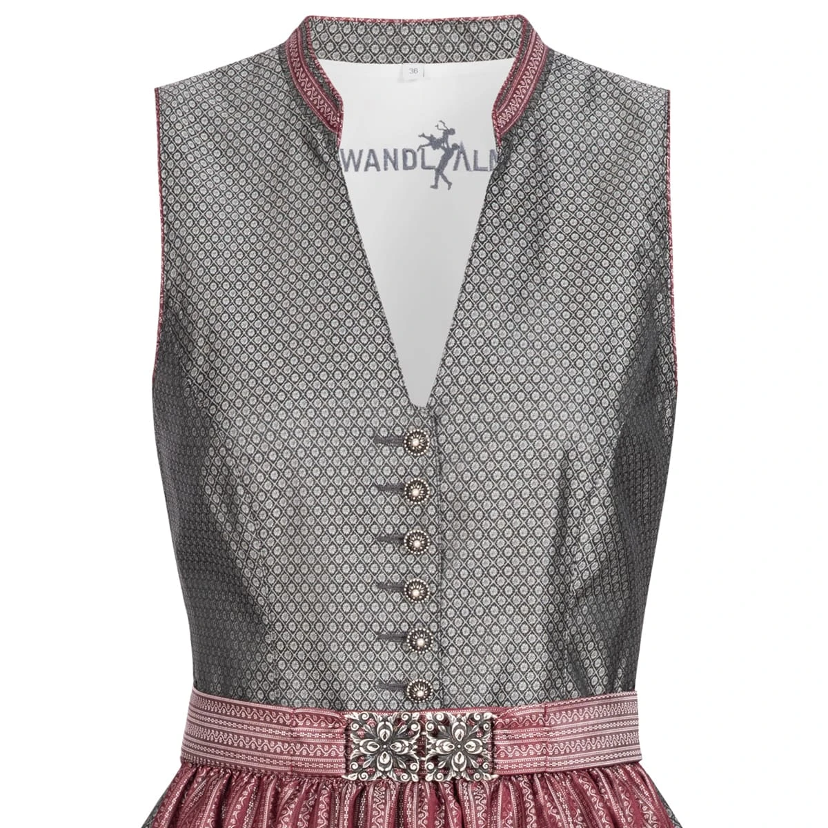 Gwandlalm Midi Dirndl In Anthrazit 5 Gwandlalm Midi Dirndl In Anthrazit – Bild 3