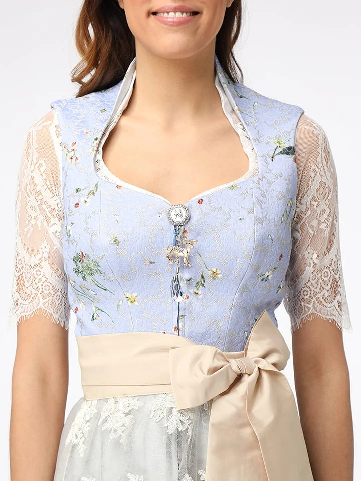 Halali By Astrid Söll Dirndl "Florentina" In Hellgrau/ Blau 5 Halali By Astrid Söll Dirndl "Florentina" In Hellgrau/ Blau – Bild 3