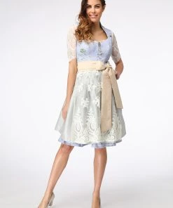 Halali By Astrid Söll Dirndl "Florentina" In Hellgrau/ Blau