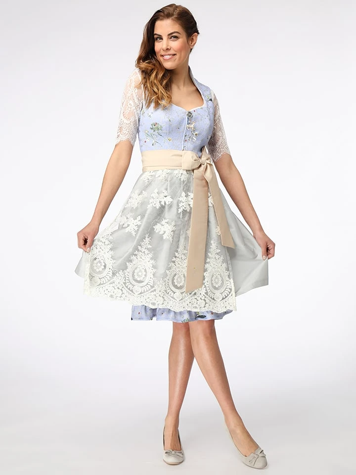 Halali By Astrid Söll Dirndl "Florentina" In Hellgrau/ Blau 7 Halali By Astrid Söll Dirndl "Florentina" In Hellgrau/ Blau – Bild 5