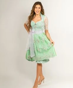 Halali By Astrid Söll Dirndl "Mara" In Grün/ Weiß