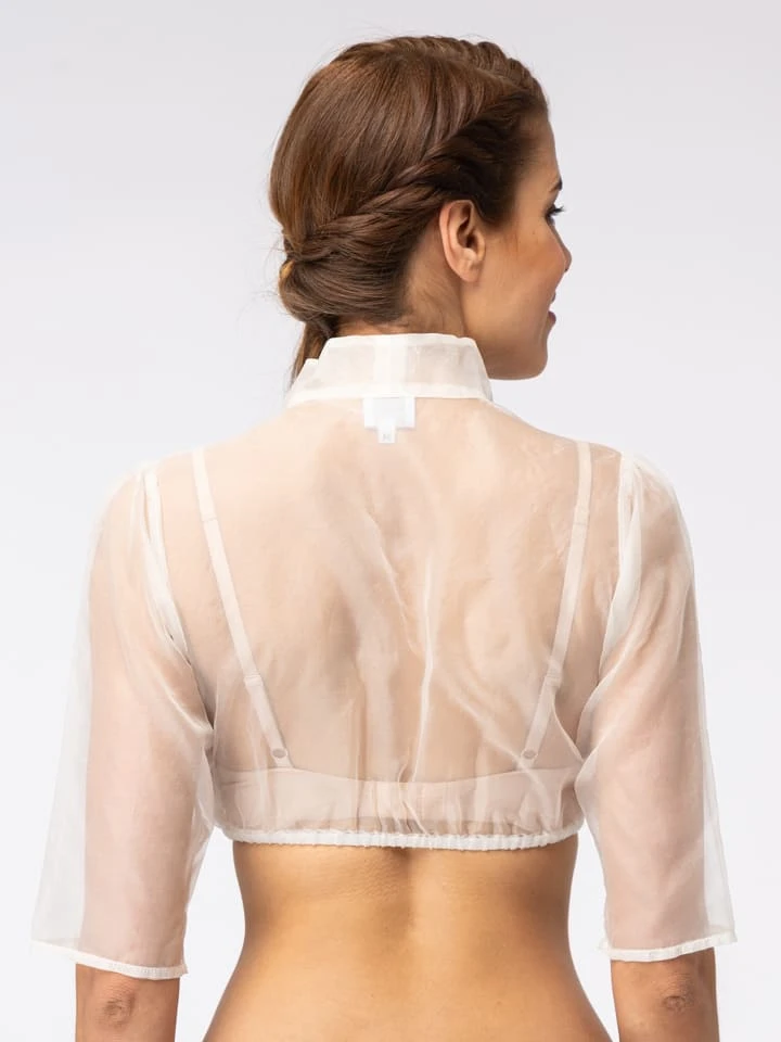 Halali By Astrid Söll Seiden-Dirndlbluse "Organza" In Champagner 4 Halali By Astrid Söll Seiden-Dirndlbluse "Organza" In Champagner – Bild 2