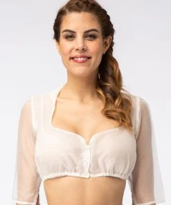 Halali By Astrid Söll Seiden-Dirndlbluse "Organza" In Champagner