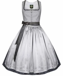Hammerschmid Midi Dirndl In Silber -Stockerpoint Verkaufsgeschäft hammerschmid midi dirndl in silber 2