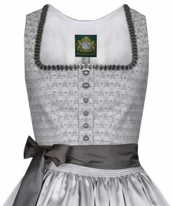Hammerschmid Midi Dirndl In Silber -Stockerpoint Verkaufsgeschäft hammerschmid midi dirndl in silber 3