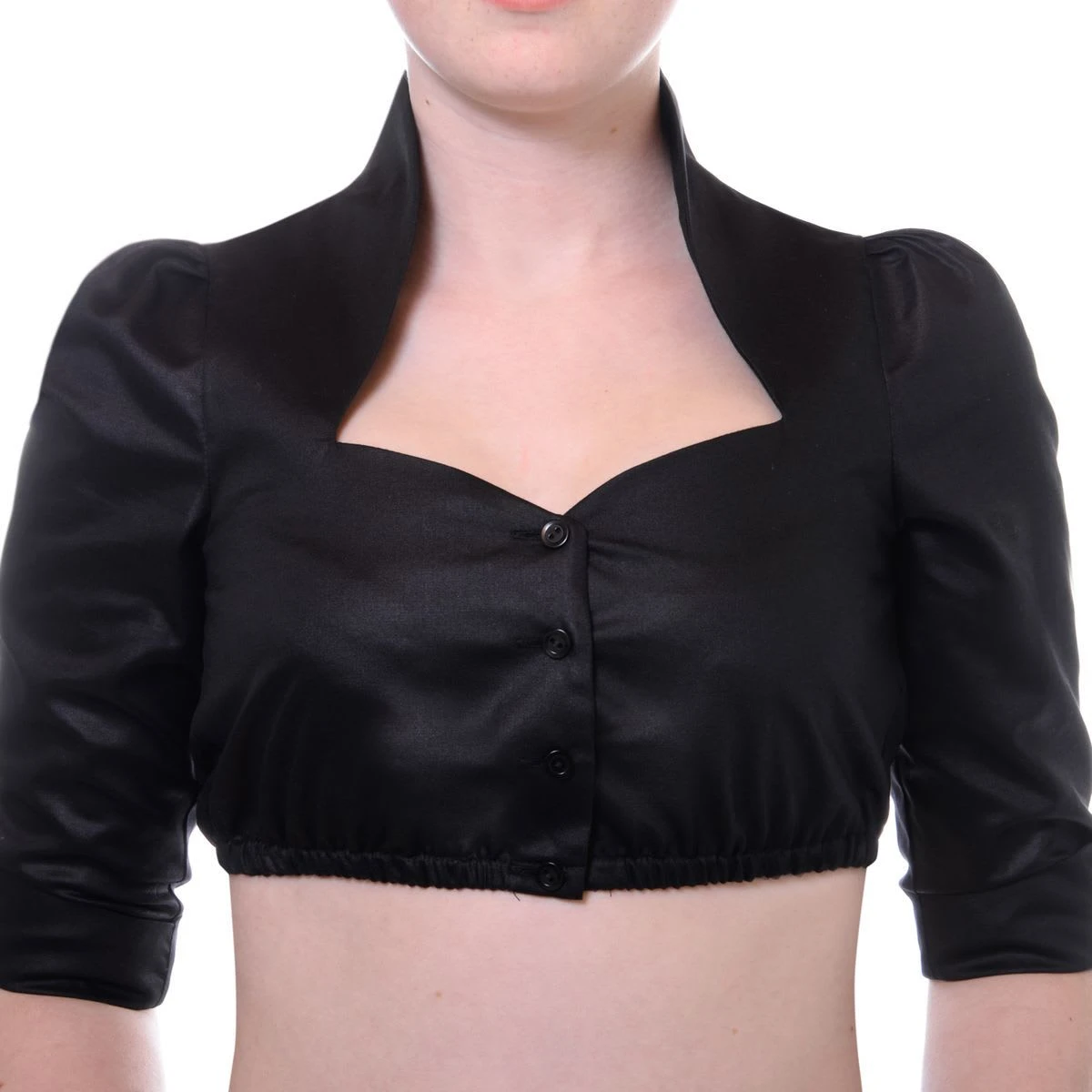 Hess Frackmann Dirndlbluse In Schwarz 6 Hess Frackmann Dirndlbluse In Schwarz – Bild 4