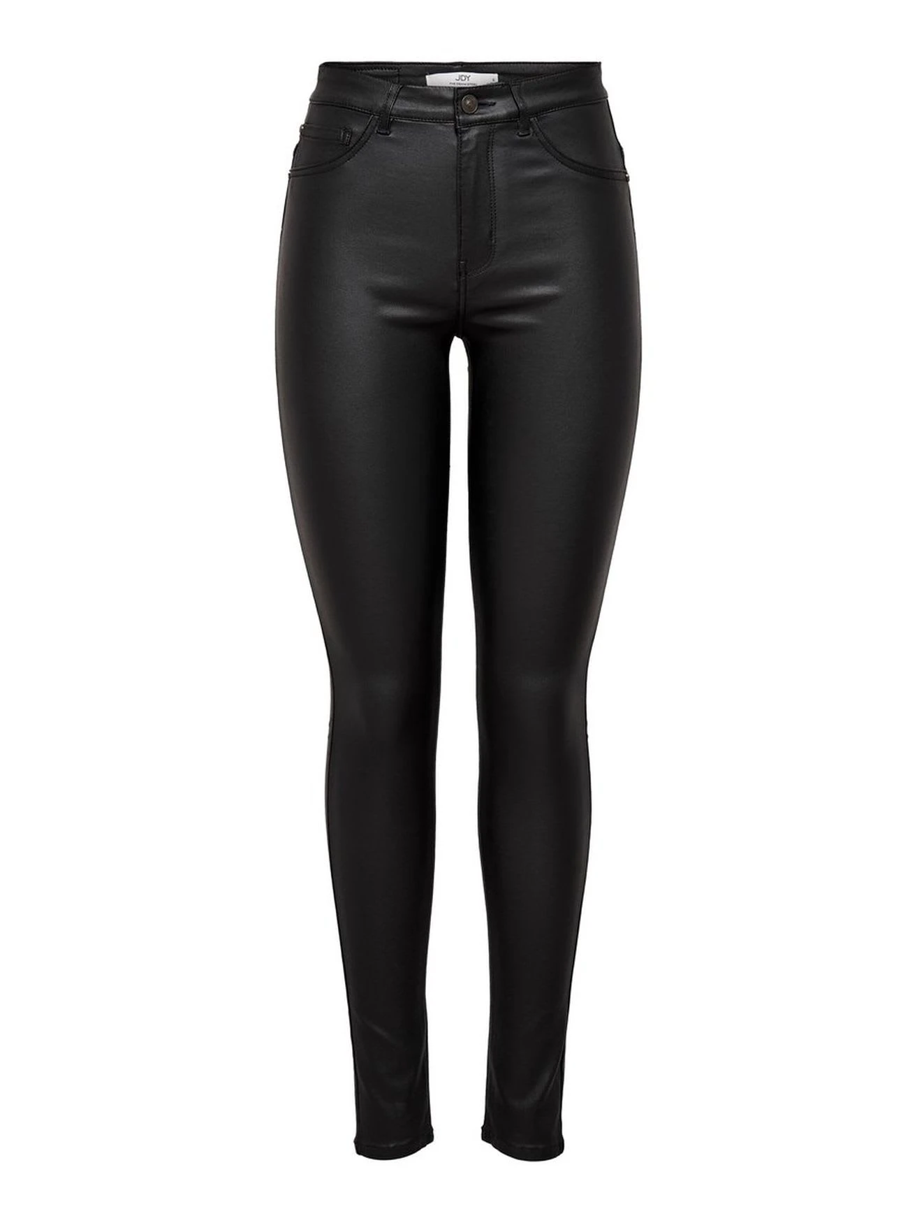 JACQUELINE DE YONG Skinny Jeans Leder Optik High Waist Stretch Coated Denim Pants In Schwarz 8 JACQUELINE DE YONG Skinny Jeans Leder Optik High Waist Stretch Coated Denim Pants In Schwarz – Bild 6