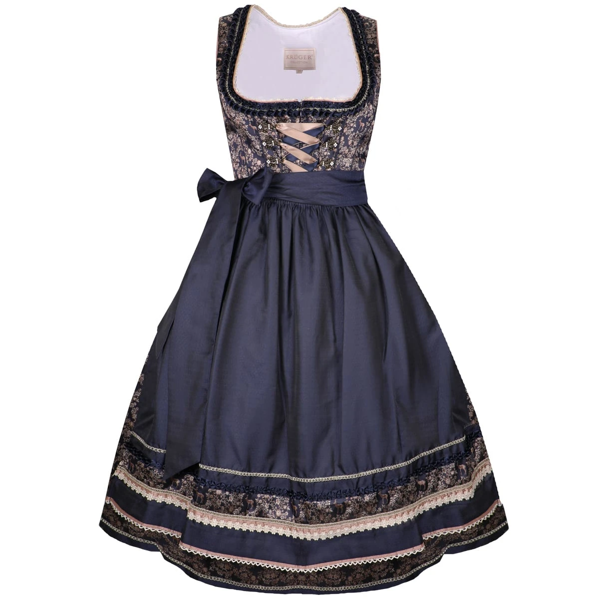 Krüger Collection Midi Dirndl In Blau 4 Krüger Collection Midi Dirndl In Blau – Bild 2