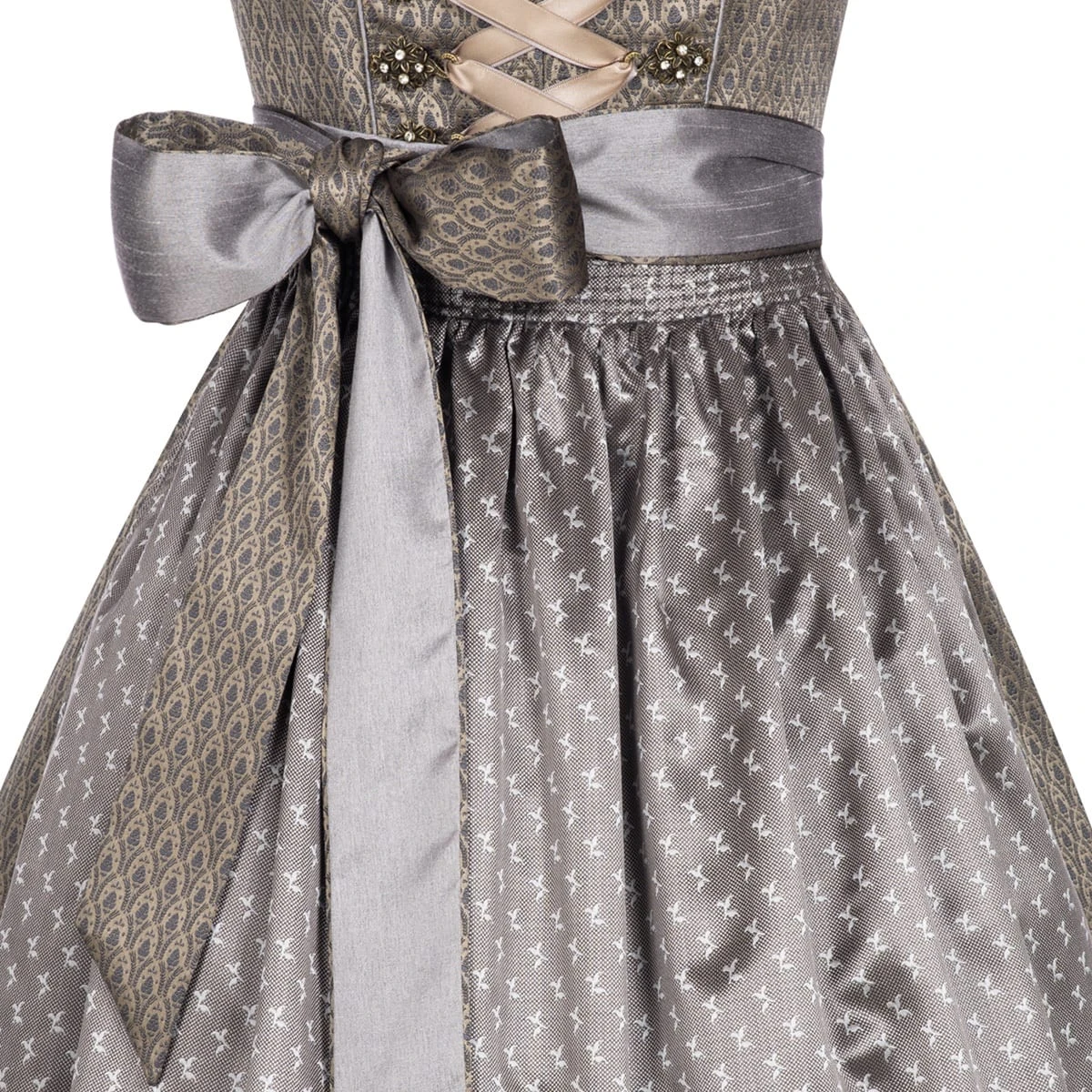 Krüger Collection Midi Dirndl In Grau 6 Krüger Collection Midi Dirndl In Grau – Bild 4