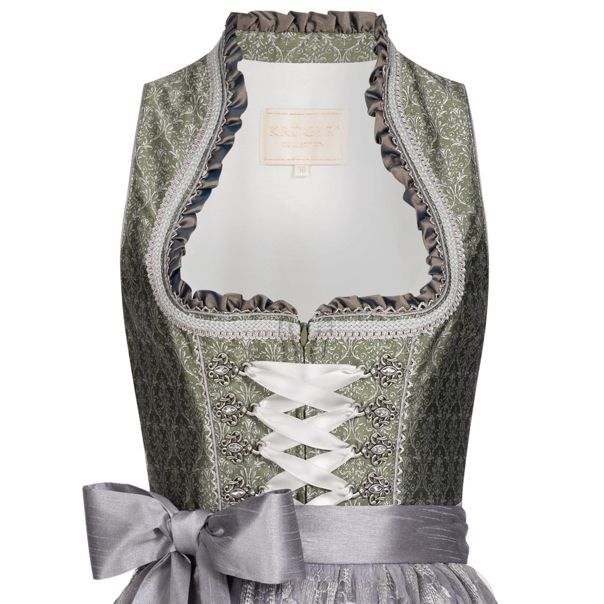 Krüger Collection Midi Dirndl In Grün 5 Krüger Collection Midi Dirndl In Grün – Bild 3