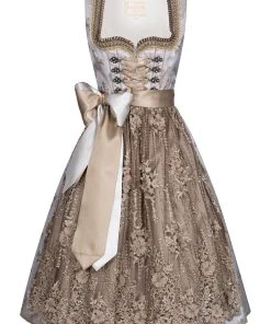 Krüger Collection Midi Dirndl In Hellgrau