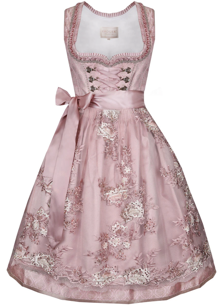 Krüger Collection Midi Dirndl In Rose 3 Krüger Collection Midi Dirndl In Rose