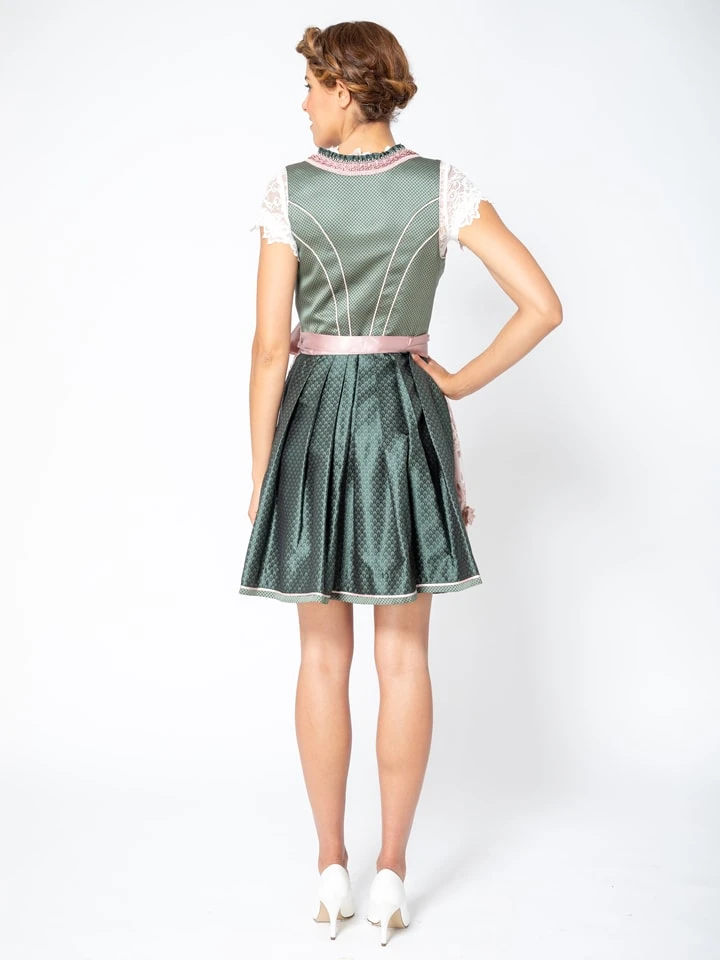 Krüger Dirndl Dirndl In Rosa/ Oliv 4 Krüger Dirndl Dirndl In Rosa/ Oliv – Bild 2