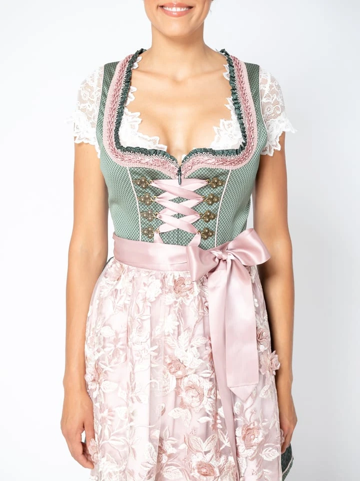 Krüger Dirndl Dirndl In Rosa/ Oliv 5 Krüger Dirndl Dirndl In Rosa/ Oliv – Bild 3