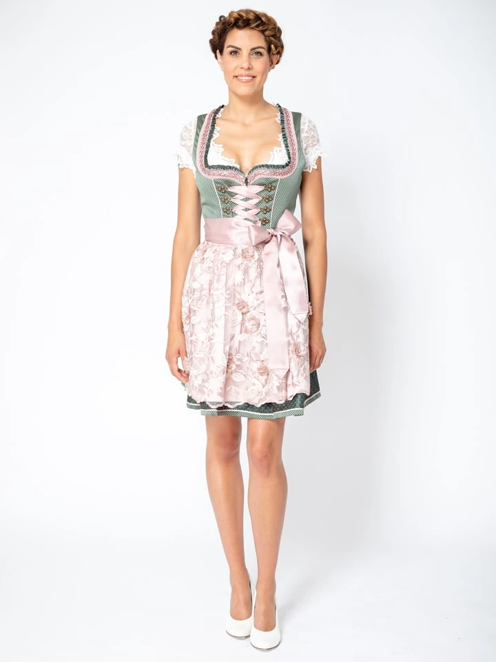 Krüger Dirndl Dirndl In Rosa/ Oliv 3 Krüger Dirndl Dirndl In Rosa/ Oliv