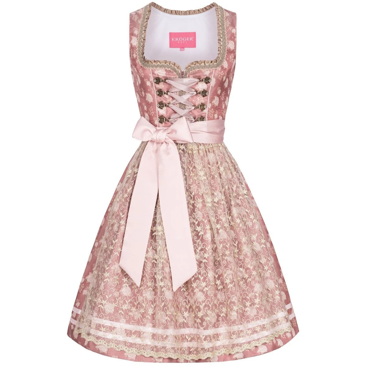 Krüger Dirndl Midi Dirndl In Rose 4 Krüger Dirndl Midi Dirndl In Rose – Bild 2
