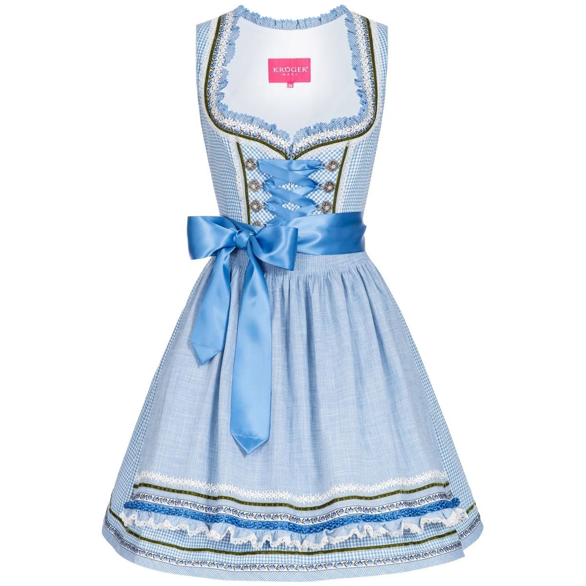 Krüger Dirndl Mini Dirndl In Hellblau 4 Krüger Dirndl Mini Dirndl In Hellblau – Bild 2