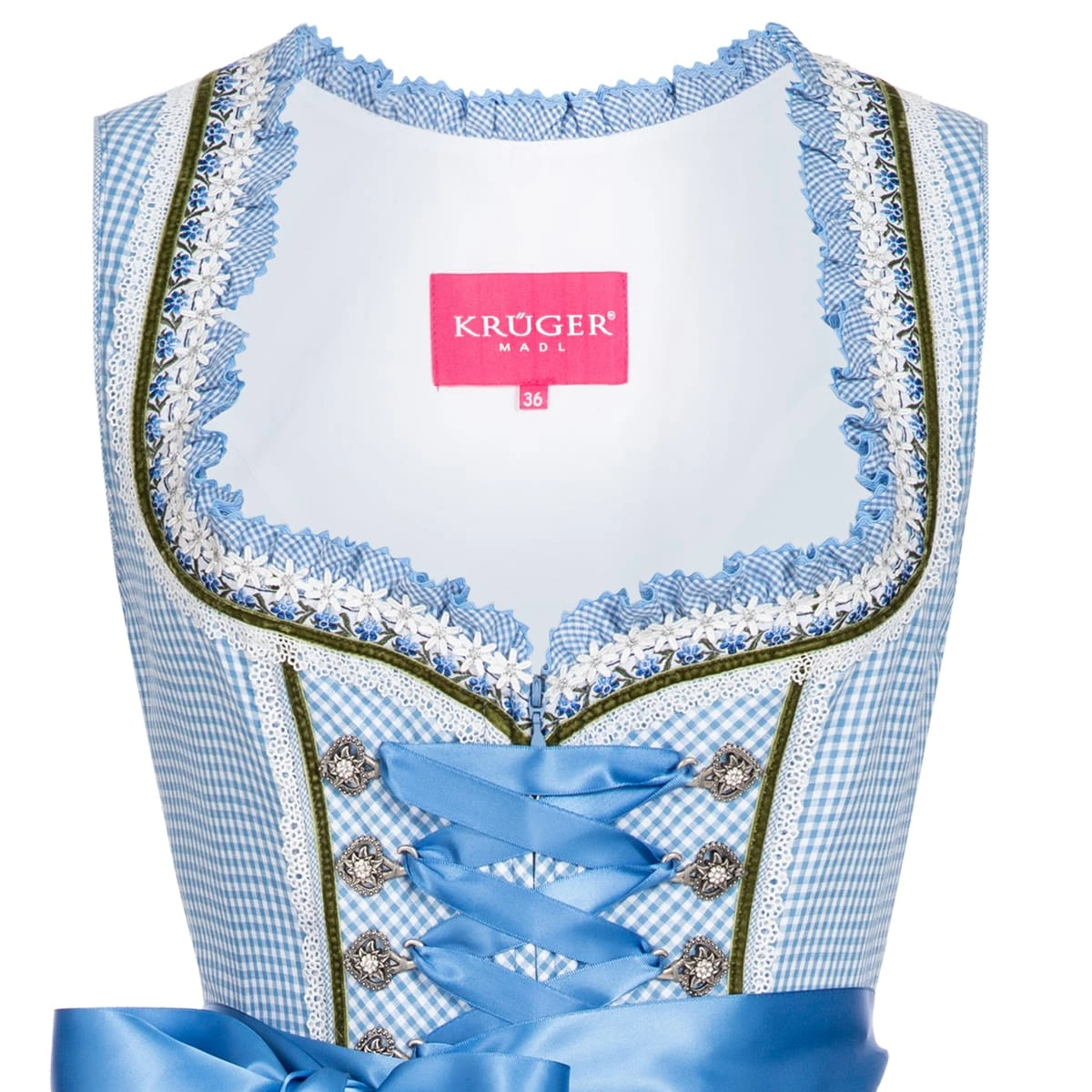 Krüger Dirndl Mini Dirndl In Hellblau 5 Krüger Dirndl Mini Dirndl In Hellblau – Bild 3
