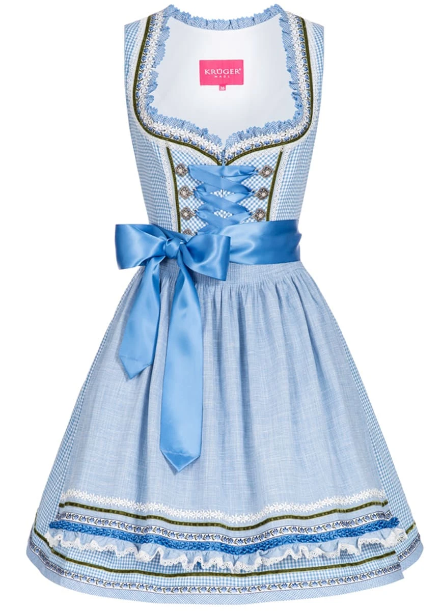 Krüger Dirndl Mini Dirndl In Hellblau 3 Krüger Dirndl Mini Dirndl In Hellblau