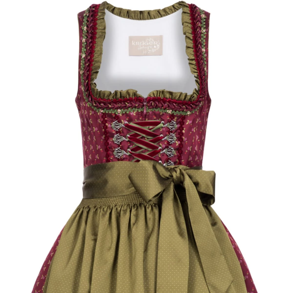 Krüger Feelings Midi Dirndl In Rot 4 Krüger Feelings Midi Dirndl In Rot – Bild 2