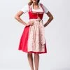 LENI VON CS Midi-Dirndl "Jasmin" In Rot/ Creme -Stockerpoint Verkaufsgeschäft leni von cs midi dirndl jasmin in rot creme