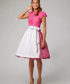 LENI VON CS Midi-Dirndl "Julchen" In Pink/ Weiß -Stockerpoint Verkaufsgeschäft leni von cs midi dirndl julchen in pink weiss 4