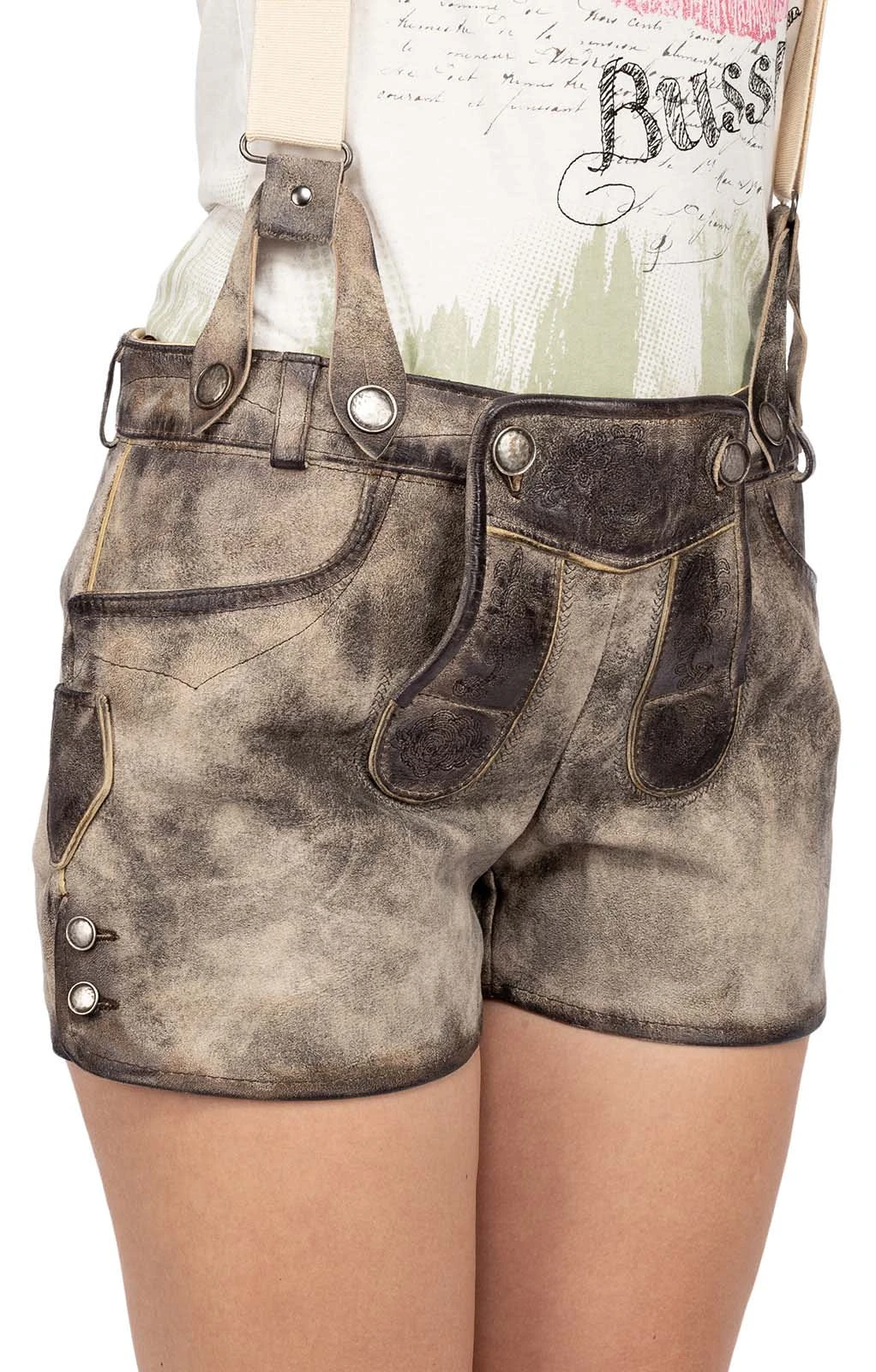 Maddox Lederhose Kurz STRINBERG Nappato Stein 5 Maddox Lederhose Kurz STRINBERG Nappato Stein – Bild 3