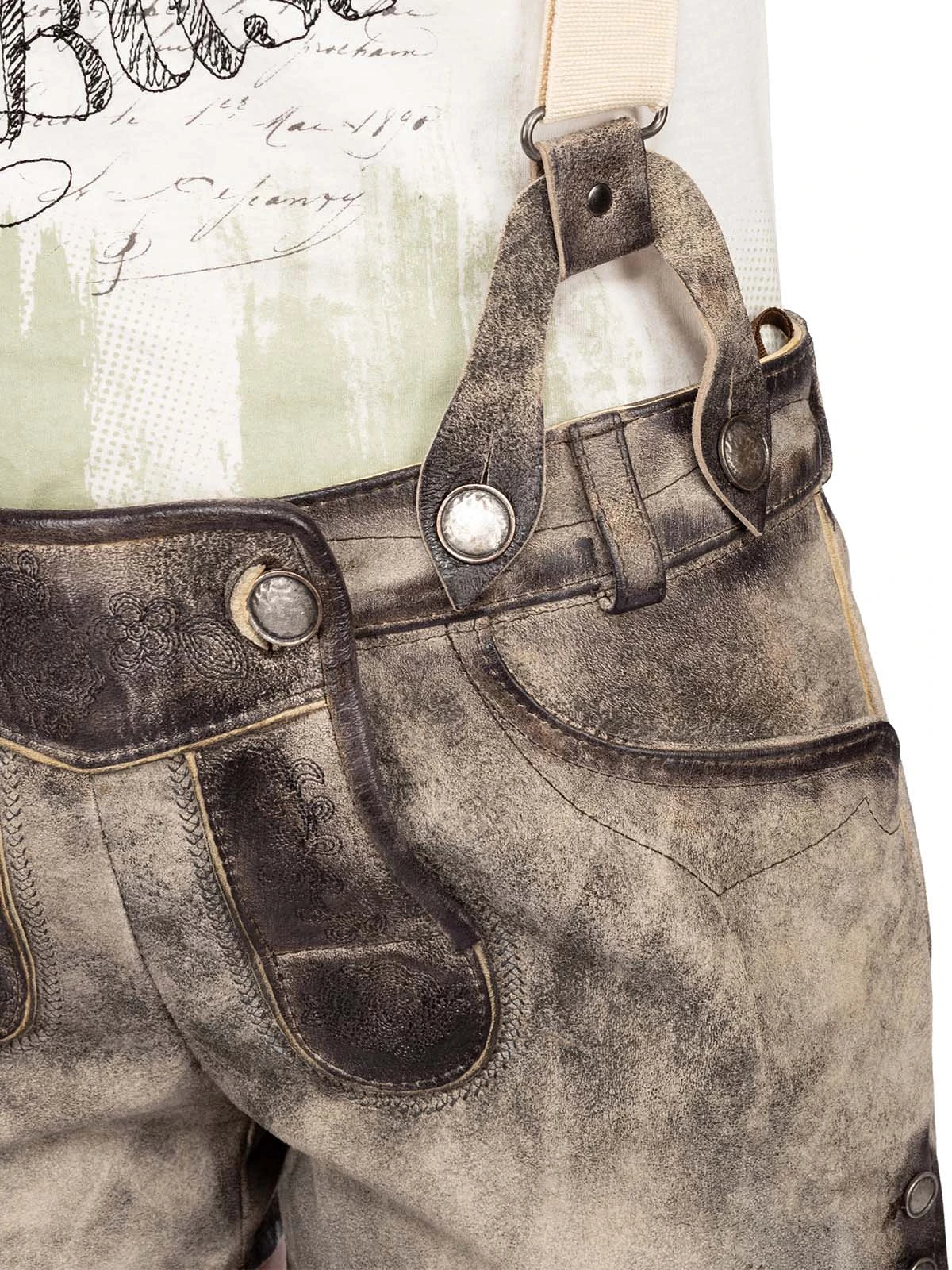 Maddox Lederhose Kurz STRINBERG Nappato Stein 9 Maddox Lederhose Kurz STRINBERG Nappato Stein – Bild 7