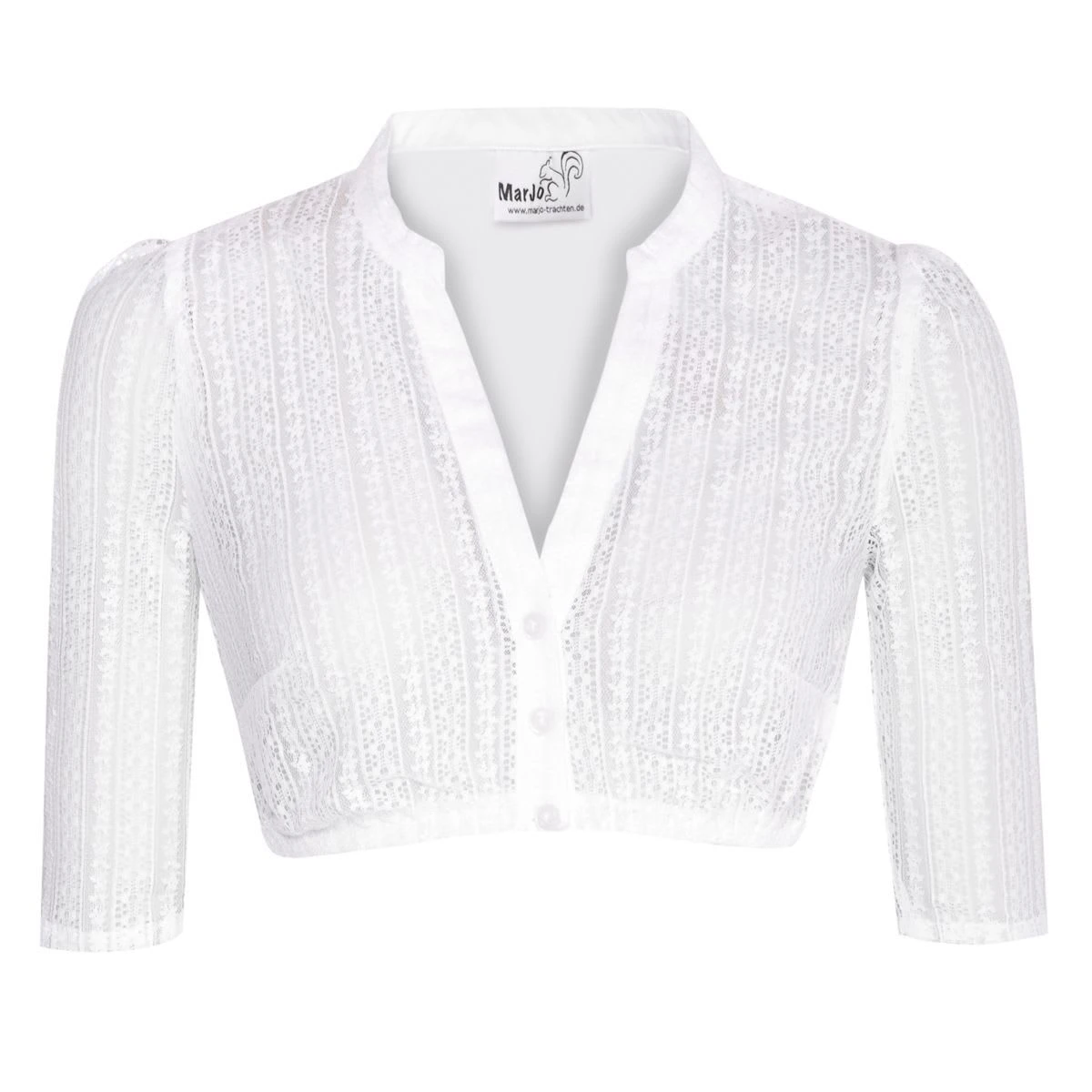 MarJo Dirndlbluse In Weiß 8 MarJo Dirndlbluse In Weiß – Bild 6