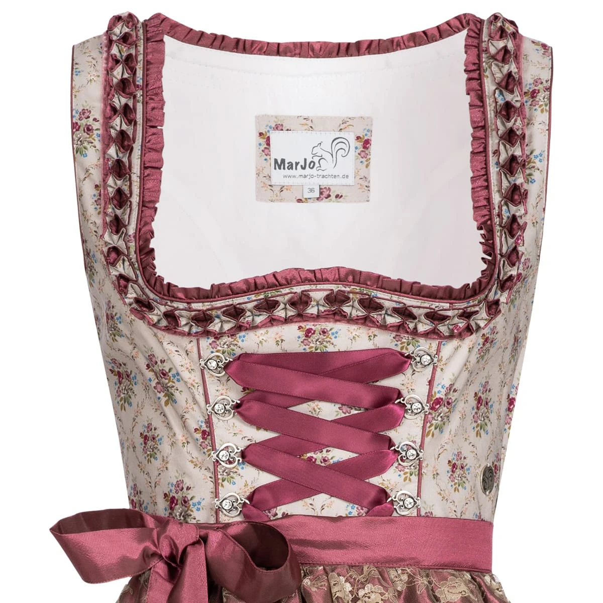 MarJo Midi Dirndl In Beige 5 MarJo Midi Dirndl In Beige – Bild 3