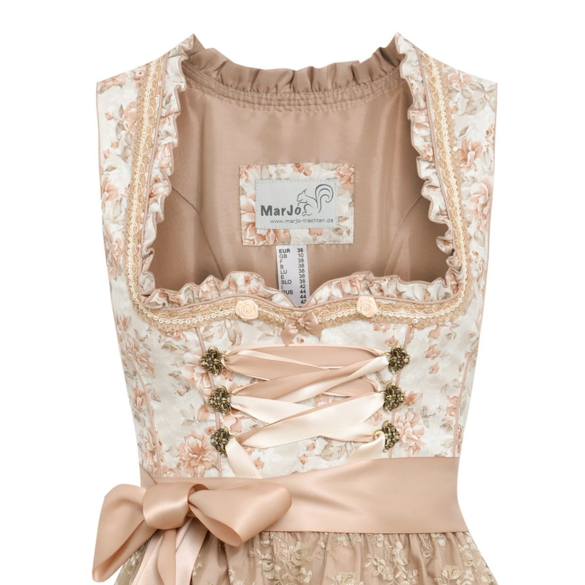 MarJo Midi Dirndl In Beige 4 MarJo Midi Dirndl In Beige – Bild 2