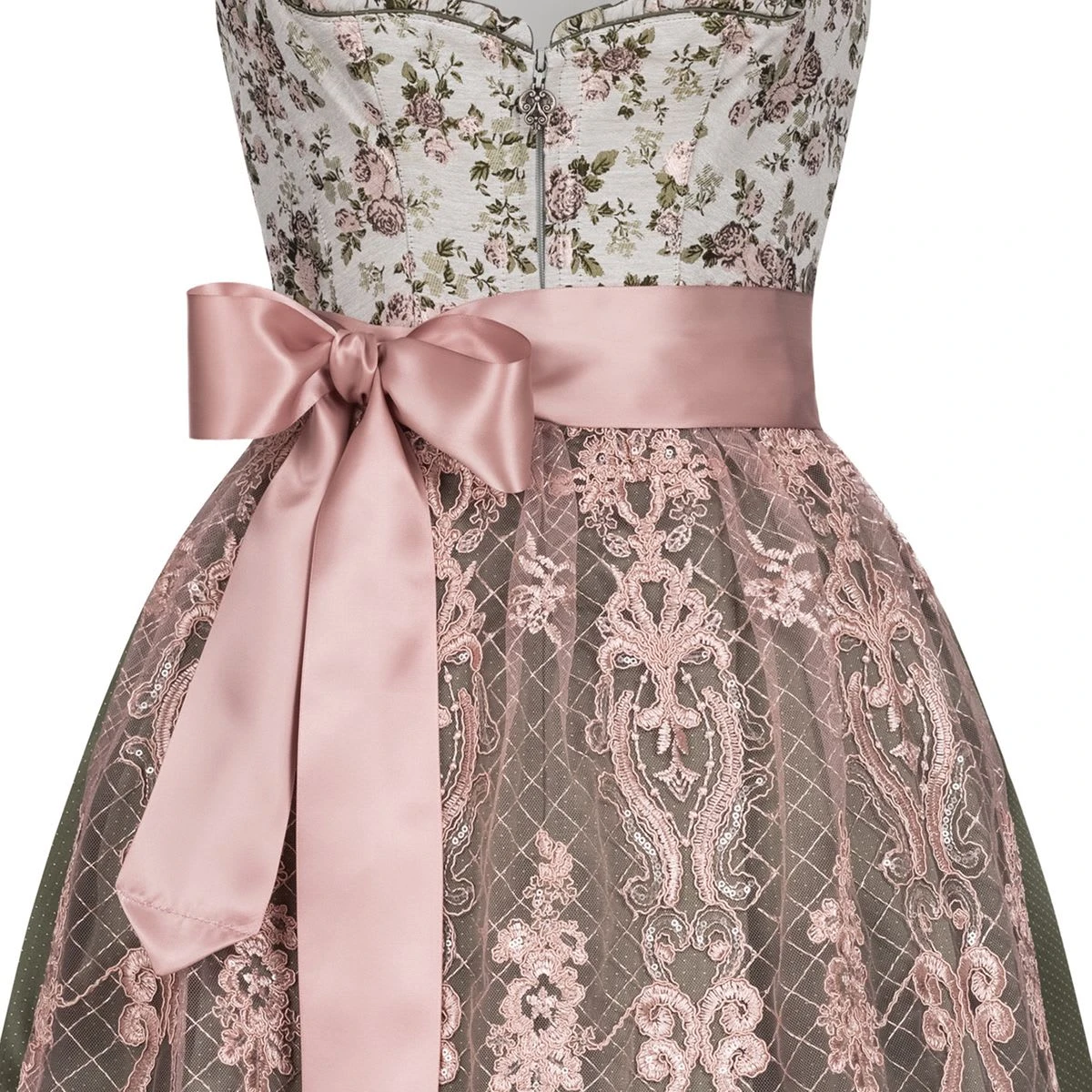 MarJo Midi Dirndl In Grün 5 MarJo Midi Dirndl In Grün – Bild 3