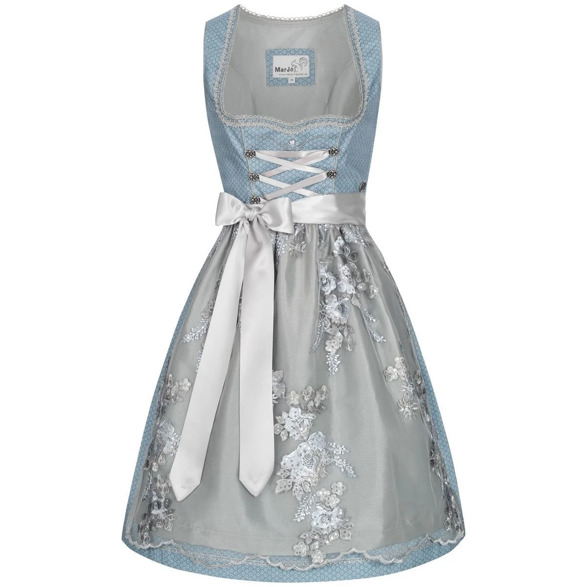 MarJo Midi Dirndl In Hellblau 4 MarJo Midi Dirndl In Hellblau – Bild 2