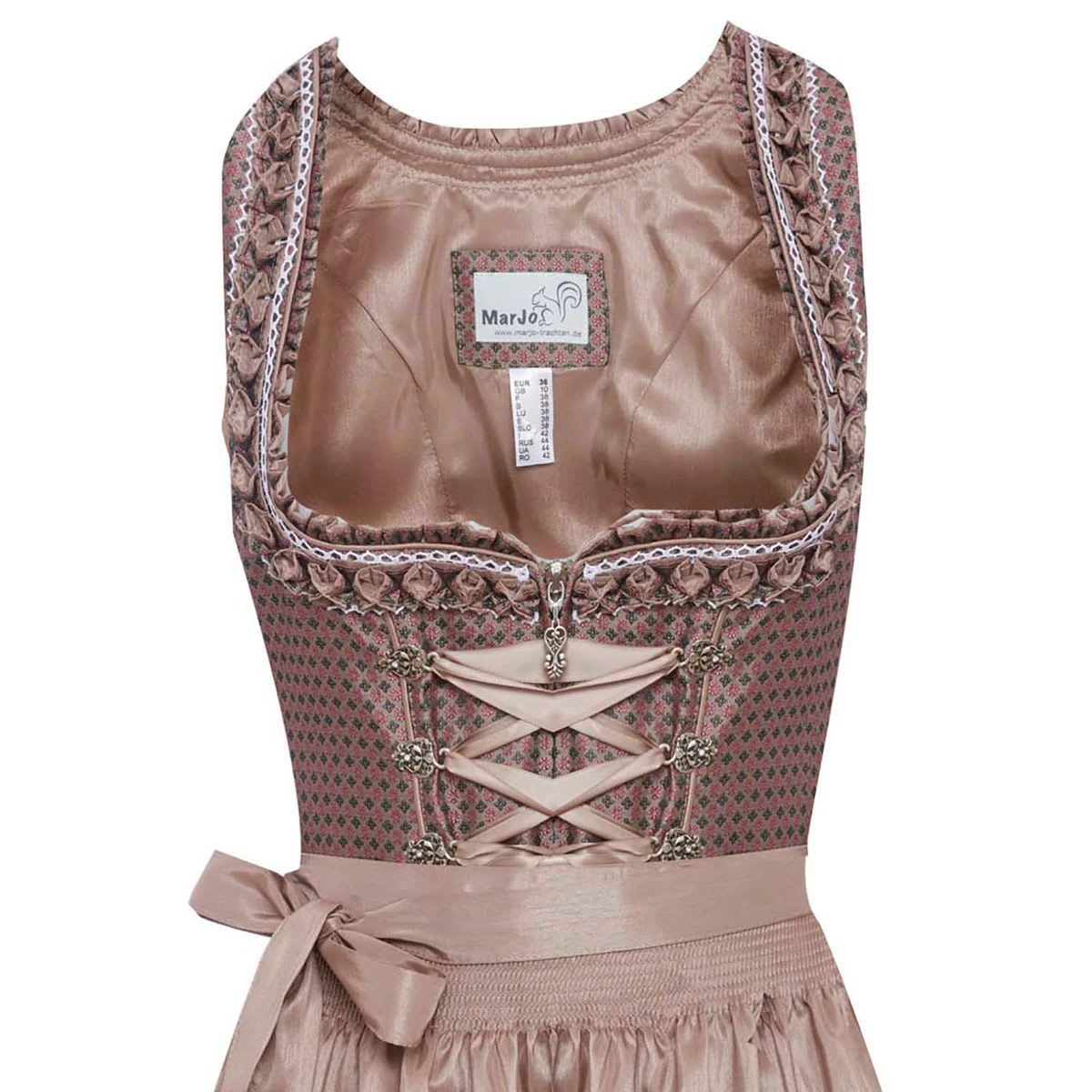 MarJo Midi Dirndl In Hellbraun 5 MarJo Midi Dirndl In Hellbraun – Bild 3