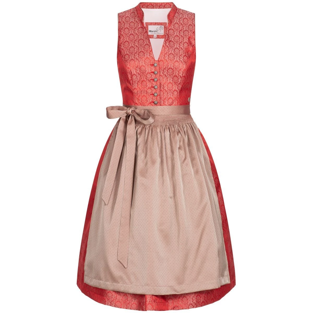 MarJo Midi Dirndl In Rot 4 MarJo Midi Dirndl In Rot – Bild 2