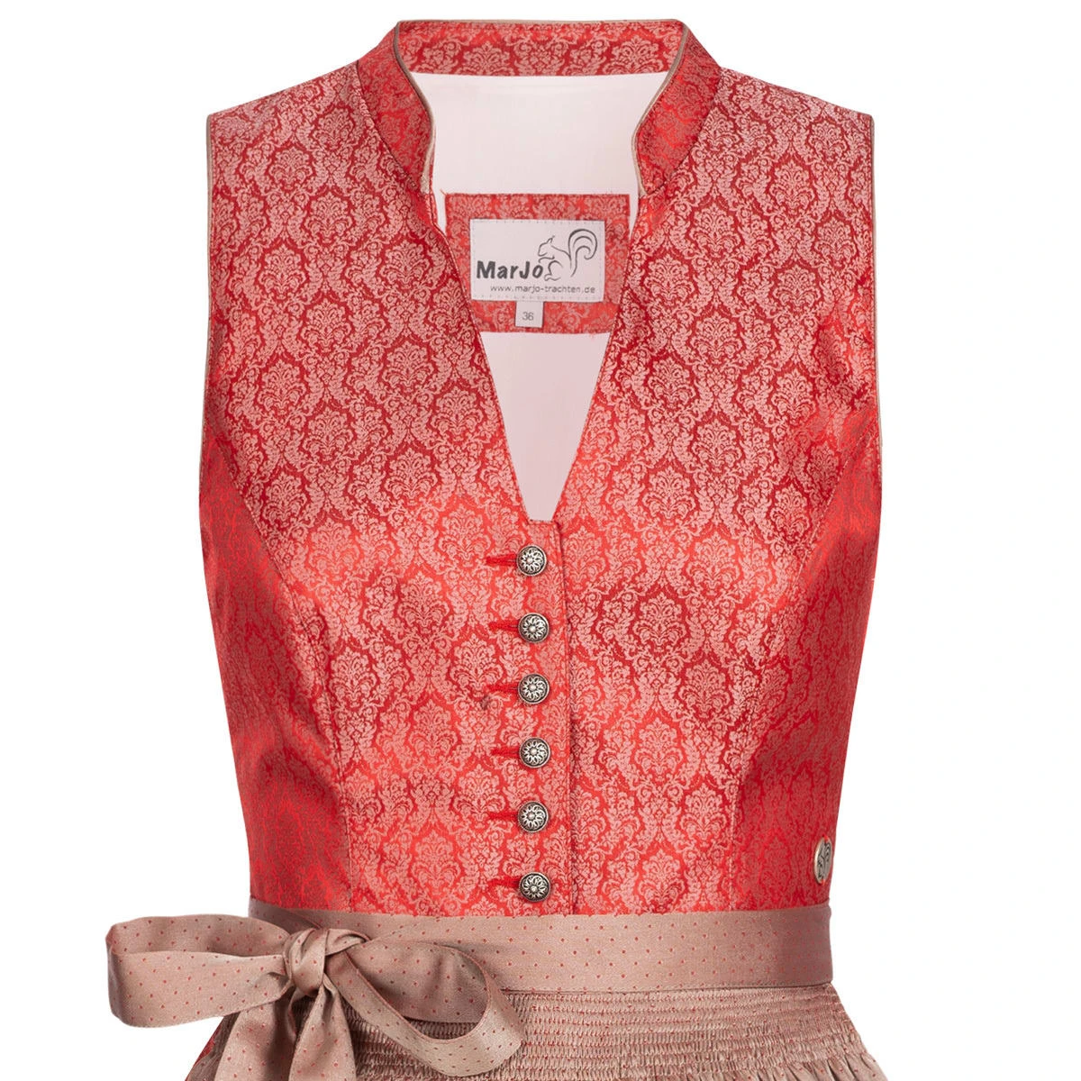 MarJo Midi Dirndl In Rot 5 MarJo Midi Dirndl In Rot – Bild 3