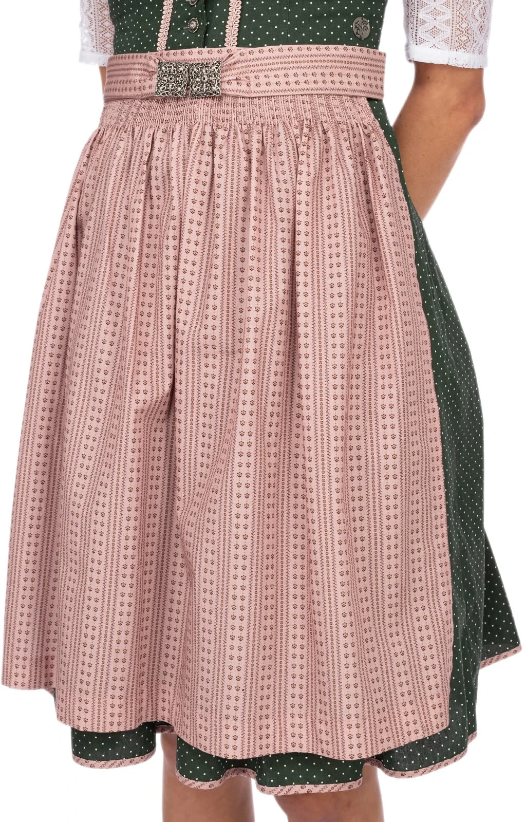 MarJo Mini Dirndl 2tlg. 58cm CORALIE Grün Creme 5 MarJo Mini Dirndl 2tlg. 58cm CORALIE Grün Creme – Bild 3