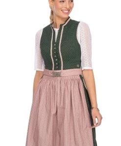MarJo Mini Dirndl 2tlg. 58cm CORALIE Grün Creme
