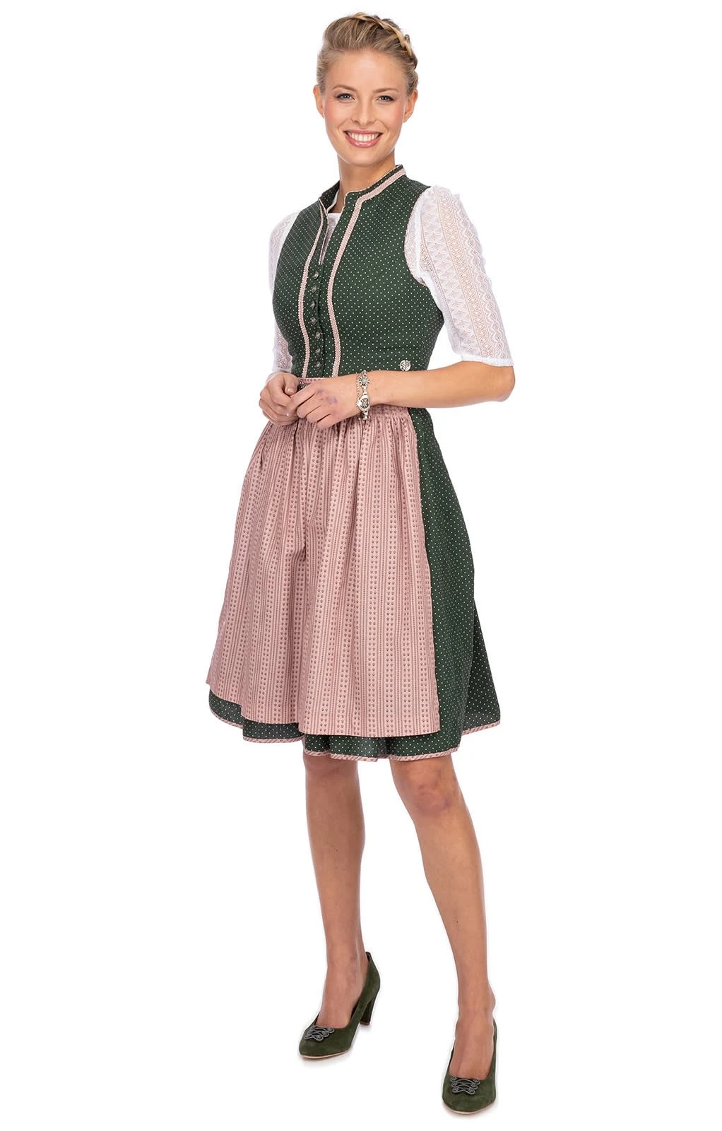 MarJo Mini Dirndl 2tlg. 58cm CORALIE Grün Creme 12 MarJo Mini Dirndl 2tlg. 58cm CORALIE Grün Creme – Bild 10