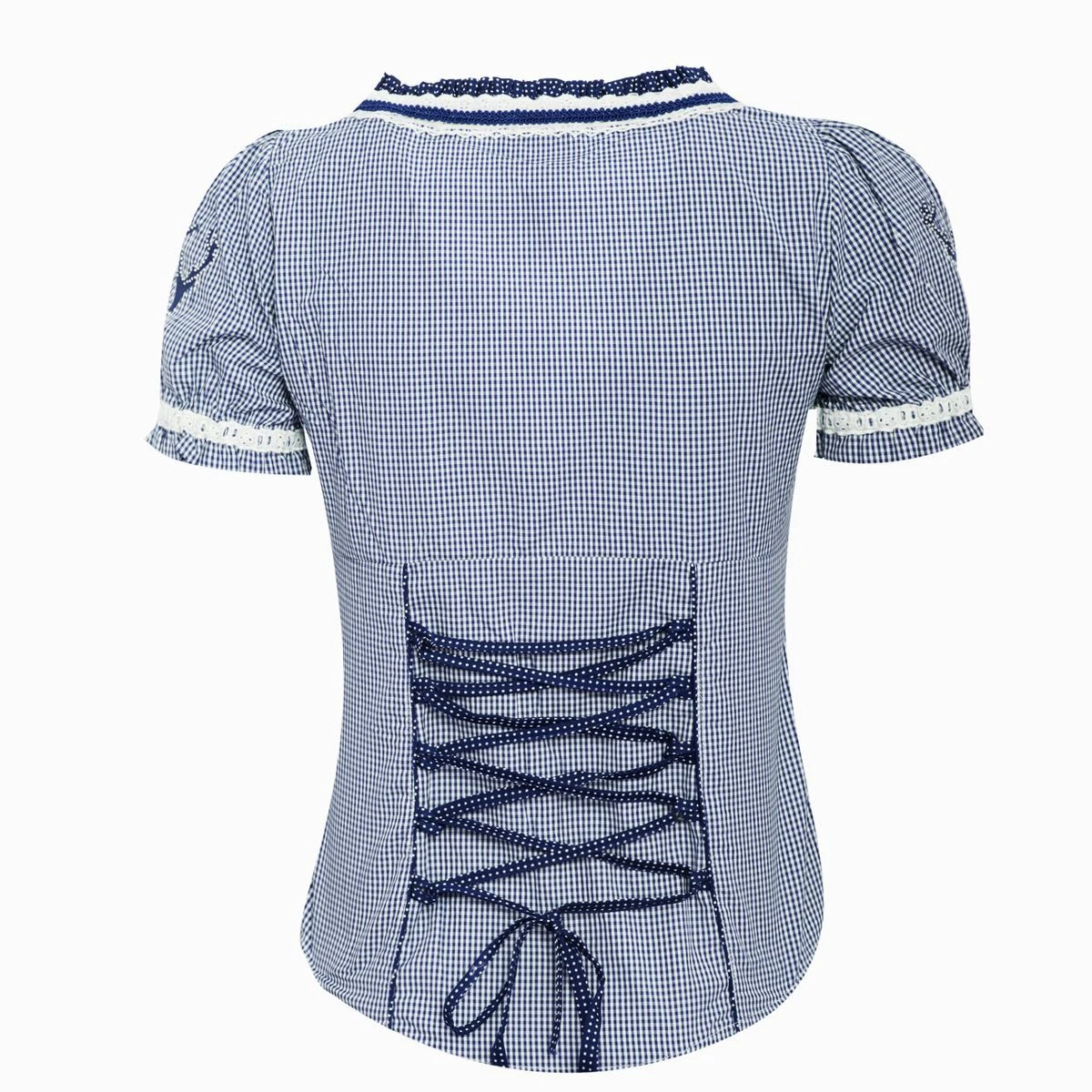 MarJo Trachtenbluse In Dunkelblau 5 MarJo Trachtenbluse In Dunkelblau – Bild 3