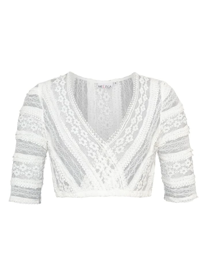 Melega Dirndlbluse "Stella" In Weiß 3 Melega Dirndlbluse "Stella" In Weiß