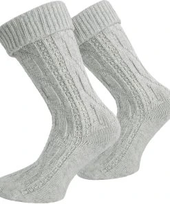 Normani Trachtensocken In Silbermelange