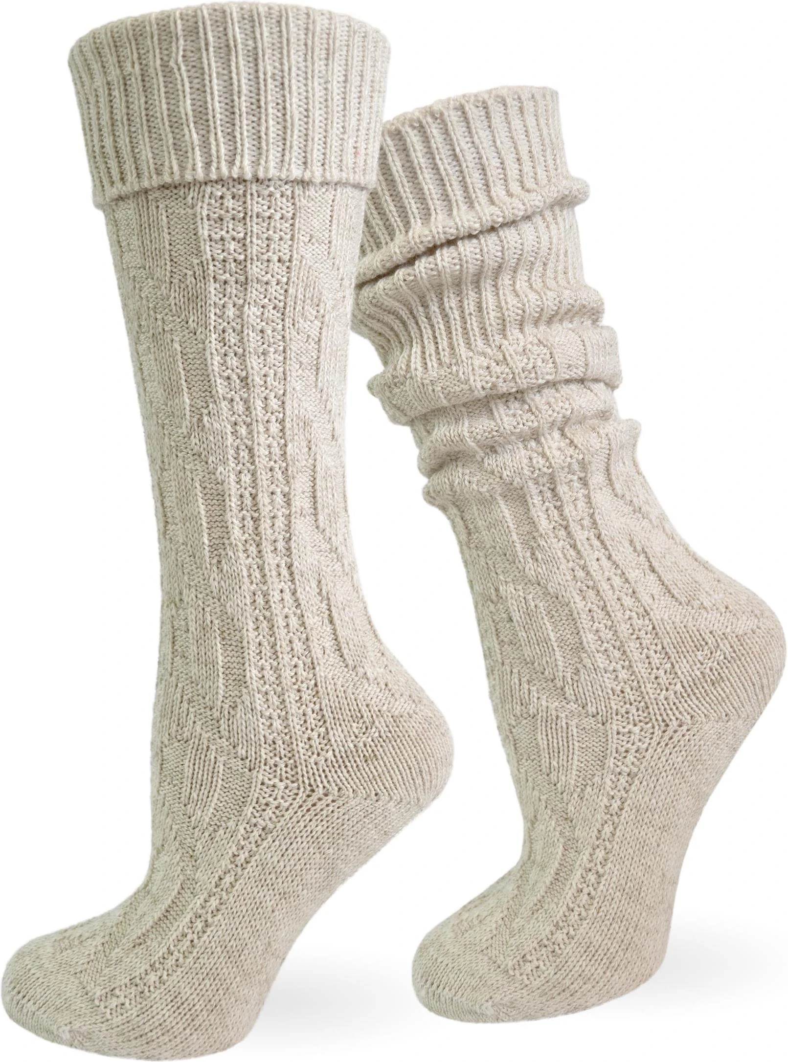 Normani Trachtensocken Mit Leinen In Naturmelange 4 Normani Trachtensocken Mit Leinen In Naturmelange – Bild 2