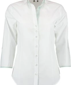 OS-Trachten Trachtenbluse Bamua In Weiß-mint