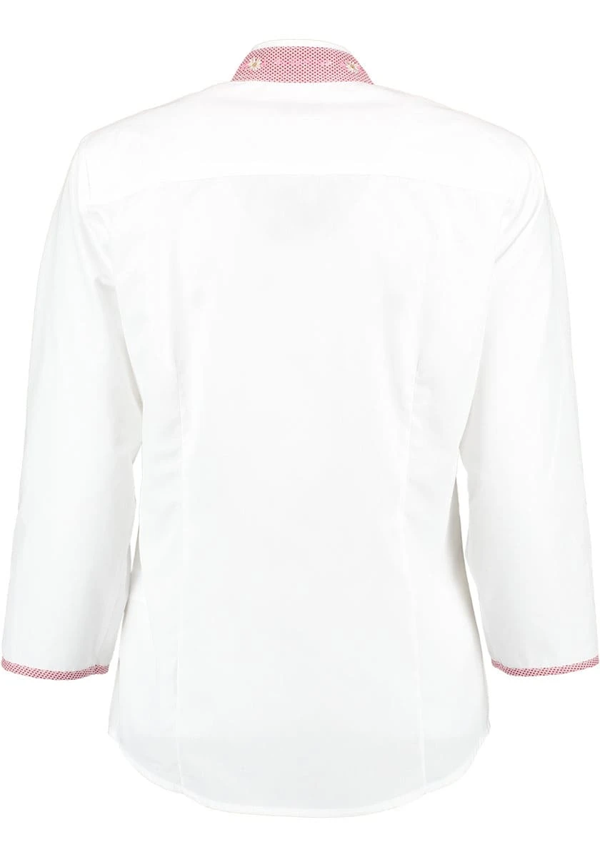 OS-Trachten Trachtenbluse Bamua In Weiß-weinrot 4 OS-Trachten Trachtenbluse Bamua In Weiß-weinrot – Bild 2